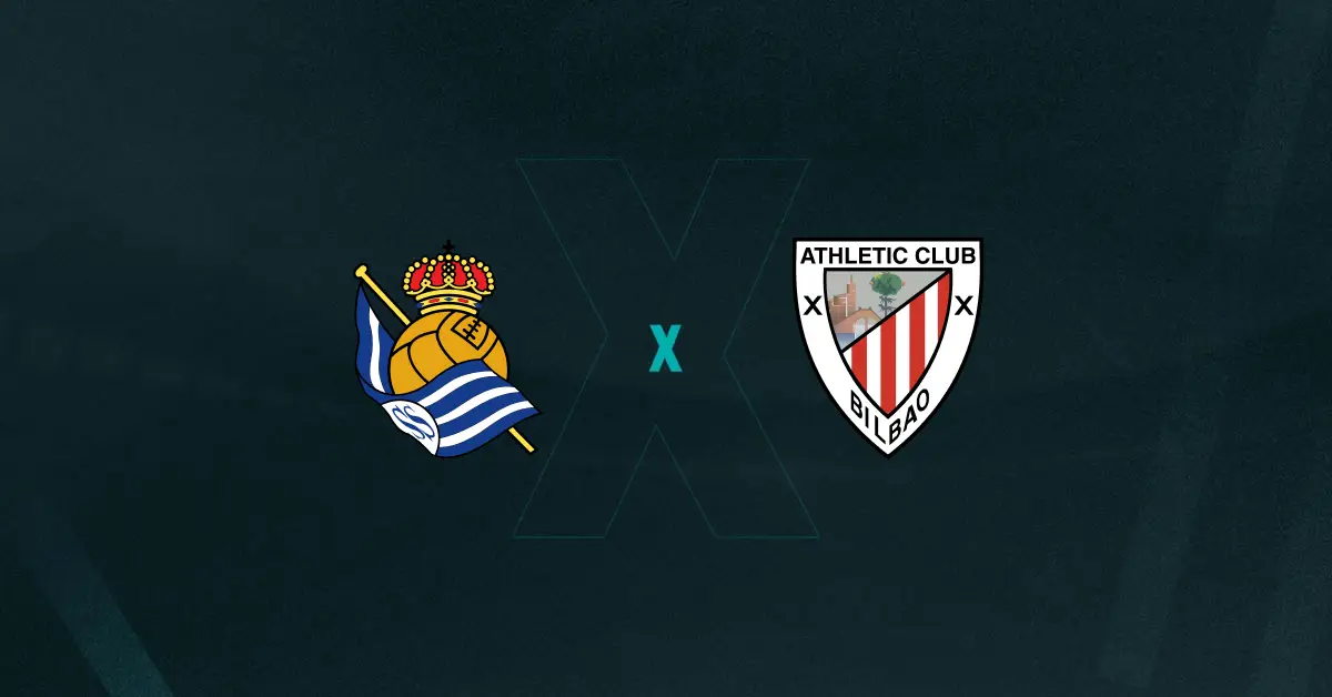 Escudos de Real Sociedad x Athletic Bilbao