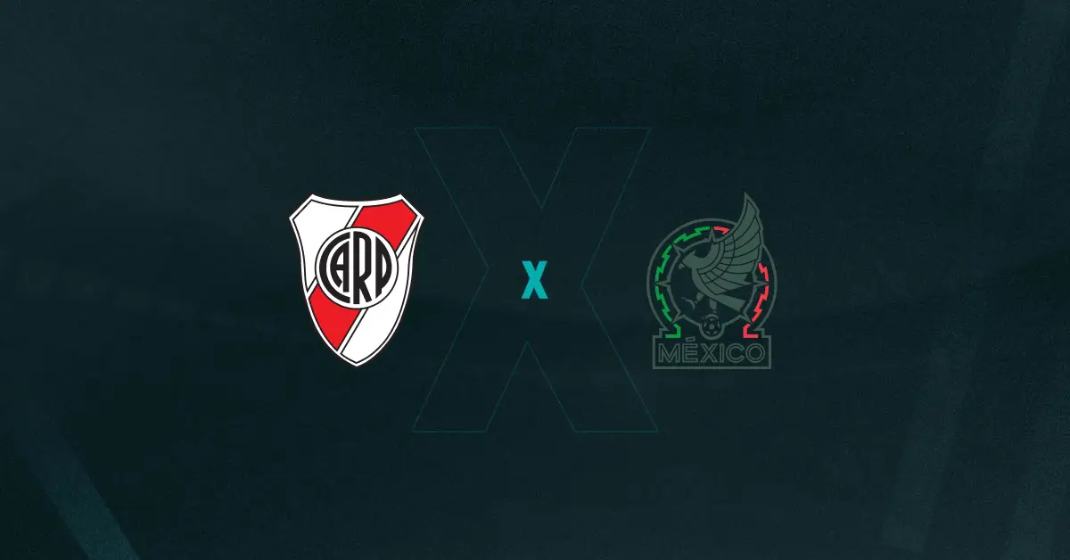 Escudos de River Plate e seleção do México