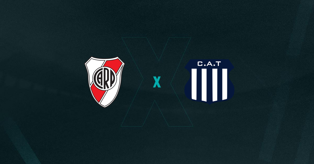 Escudos de River Plate x Talleres, que se enfrentam pelo Apertura do Campeonato Argentino