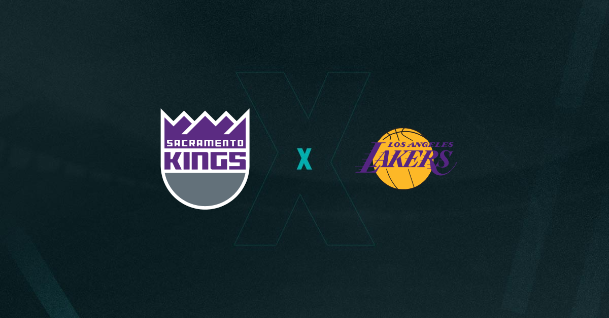 Sacramento Kings e LA Lakers se enfrentam na partida da NBA.