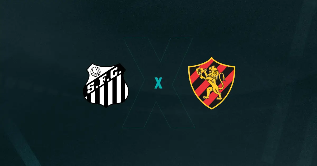 Escudos de Santos e Sport, que duelam pelo Brasileirão
