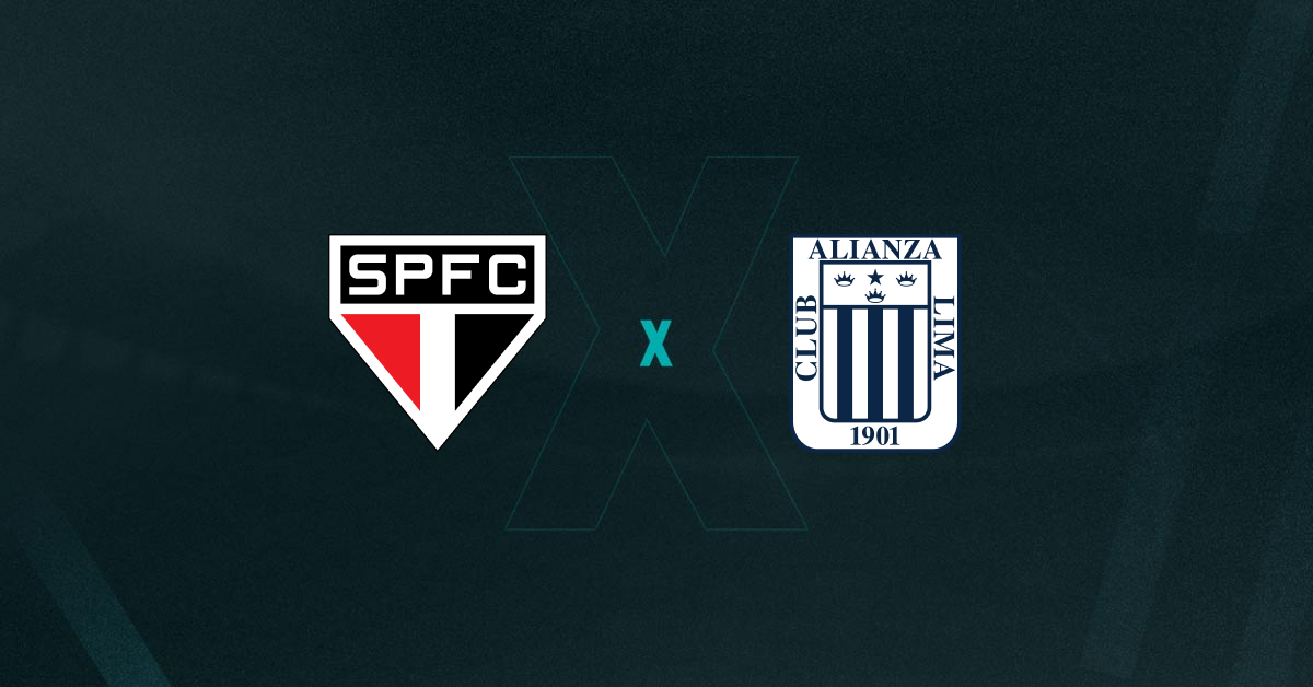 Escudos de São Paulo x Alianza Lima, que se enfrentam pela Libertadores