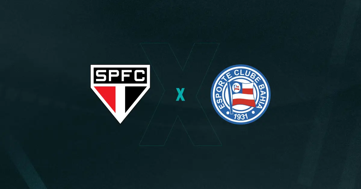 Escudos de São Paulo e Bahia, que duelam pelo Brasileirão