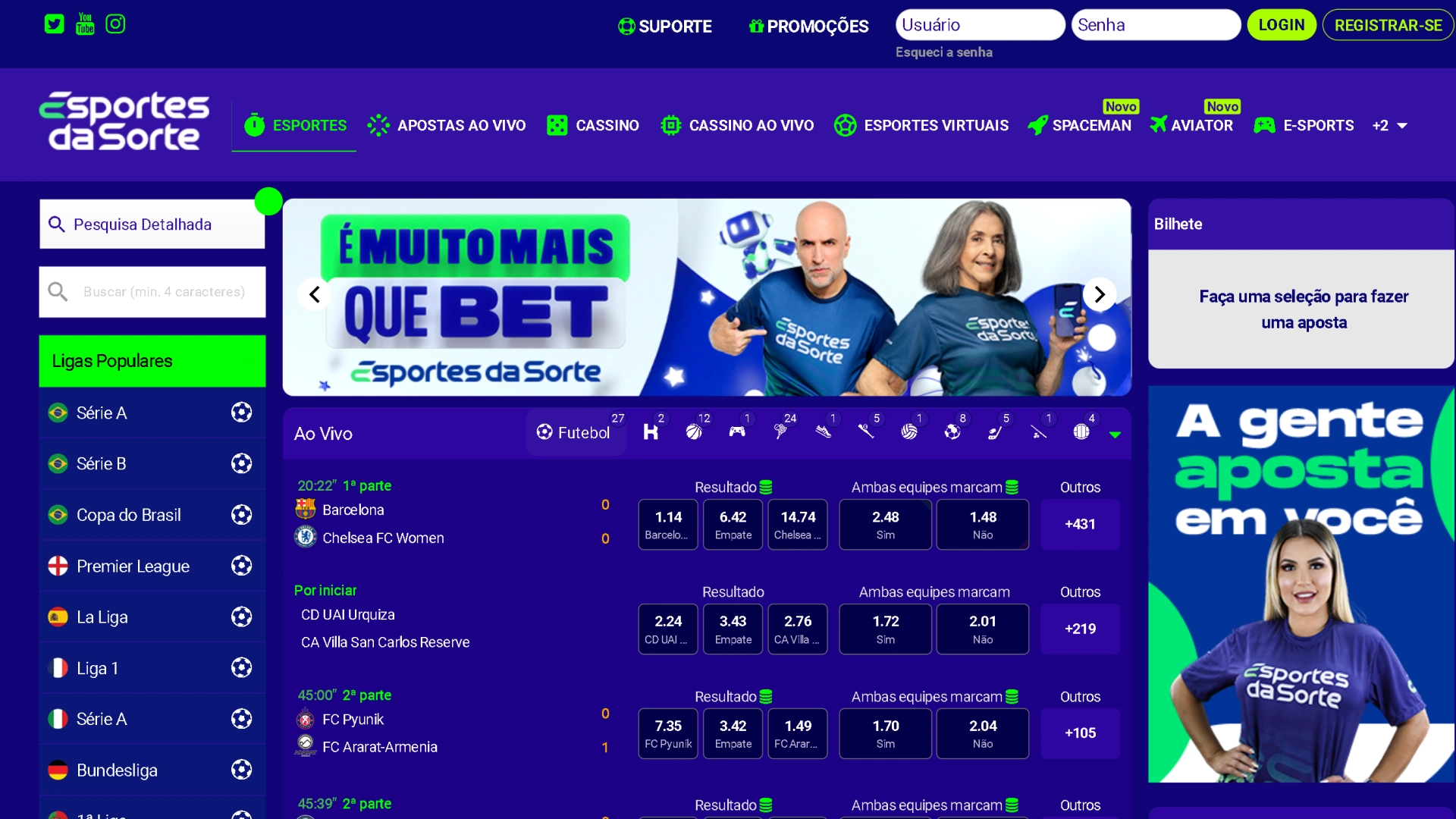 Esporte da Sorte Login & Cassino Ao Vivo - Jaru Online