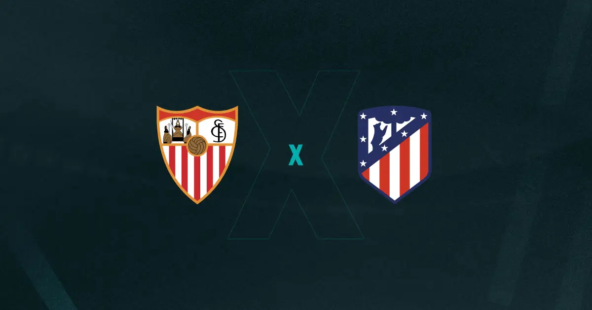 Escudos de Sevilla x Atlético de Madrid