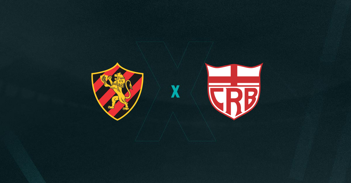 Escudos de Sport Recife x CRB, que se enfrentam pela Copa do Nordeste 2025