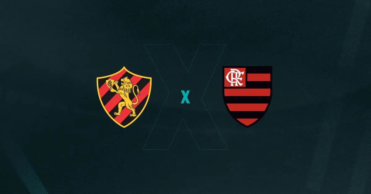 Escudos de Sport e Flamengo, que duelam pelo Brasileirão