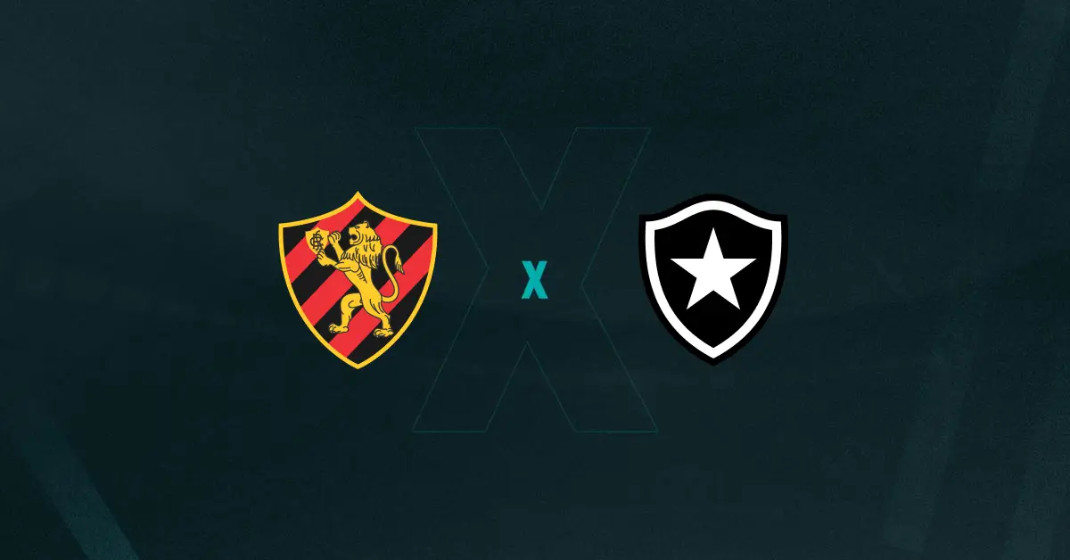 Escudos de Sport x Botafogo, que se enfrentam pela Série A do Brasileirão