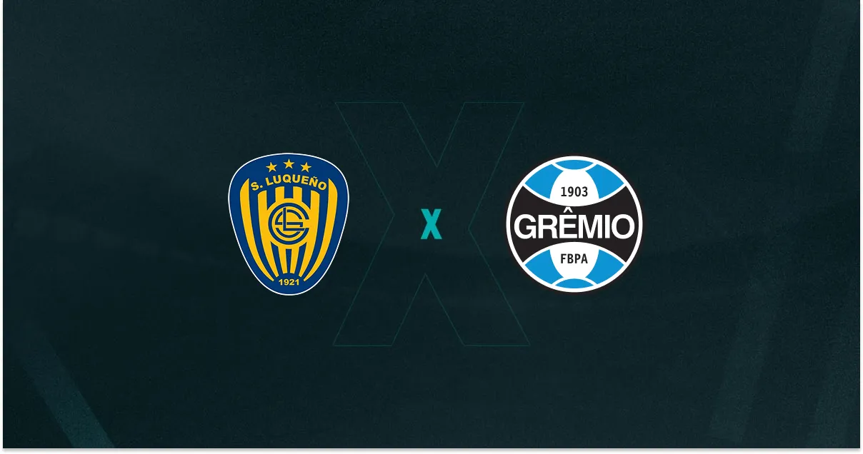 Escudos de Sportivo Luqueño e Grêmio, que duelam pela Copa Sul-Americana