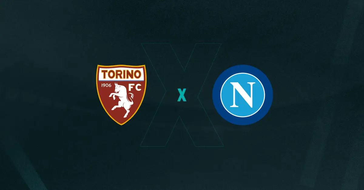 Escudos de Torino e Napoli, que duelam pelo Campeonato Italiano