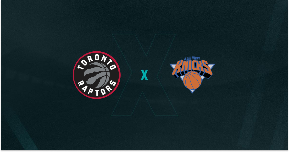 Toronto Raptors e NY Knicks enfrentam na partida da NBA regular.