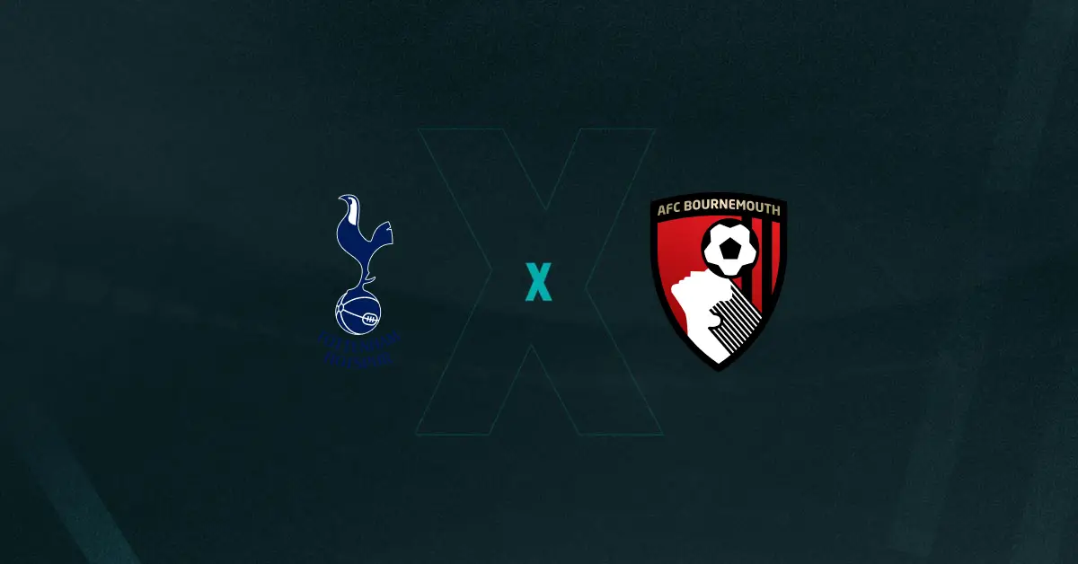 Escudos de Tottenham x Bournemouth