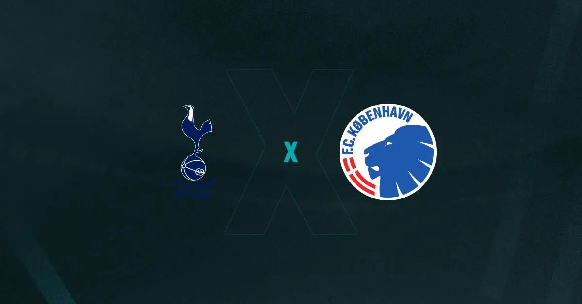 Escudos de Tottenham e Copenhague, que duelam pela Champions League