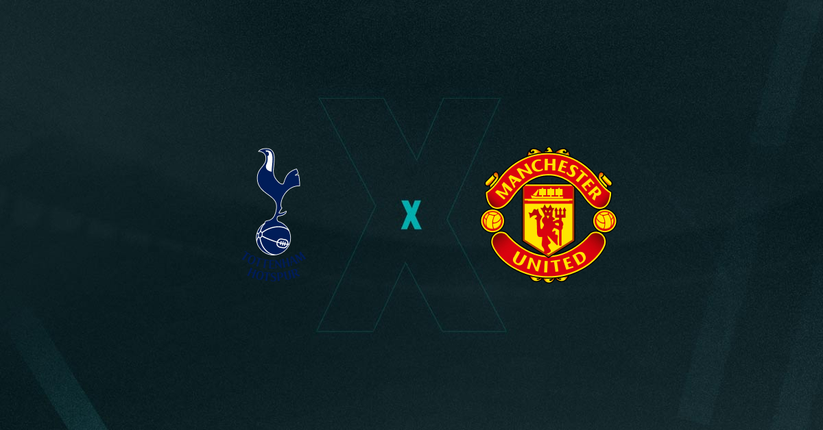 Escudos de Tottenham x Manchester United, que se enfrentam pela final Europa League