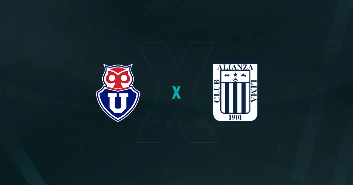 Escudos de Universidad de Chile x Alianza Lima, que se enfrentam pela Sul-Americana