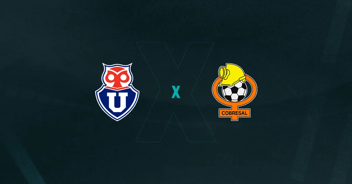 Escudos de Universidad de Chile x Cobresal, que se enfrentam pelo Campeonato Chileno