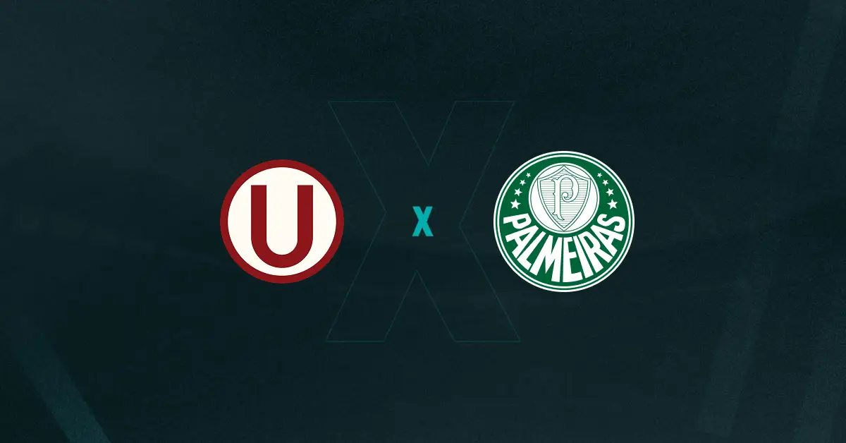 Escudos de Universitario x Palmeiras, que duelam pelas oitavas da Libertadores