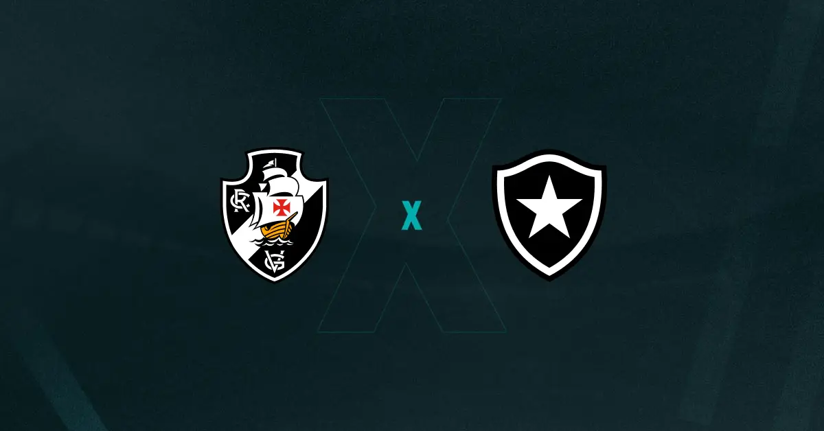 Escudos de Vasco e Botafogo, que duelam pelo Brasileirão