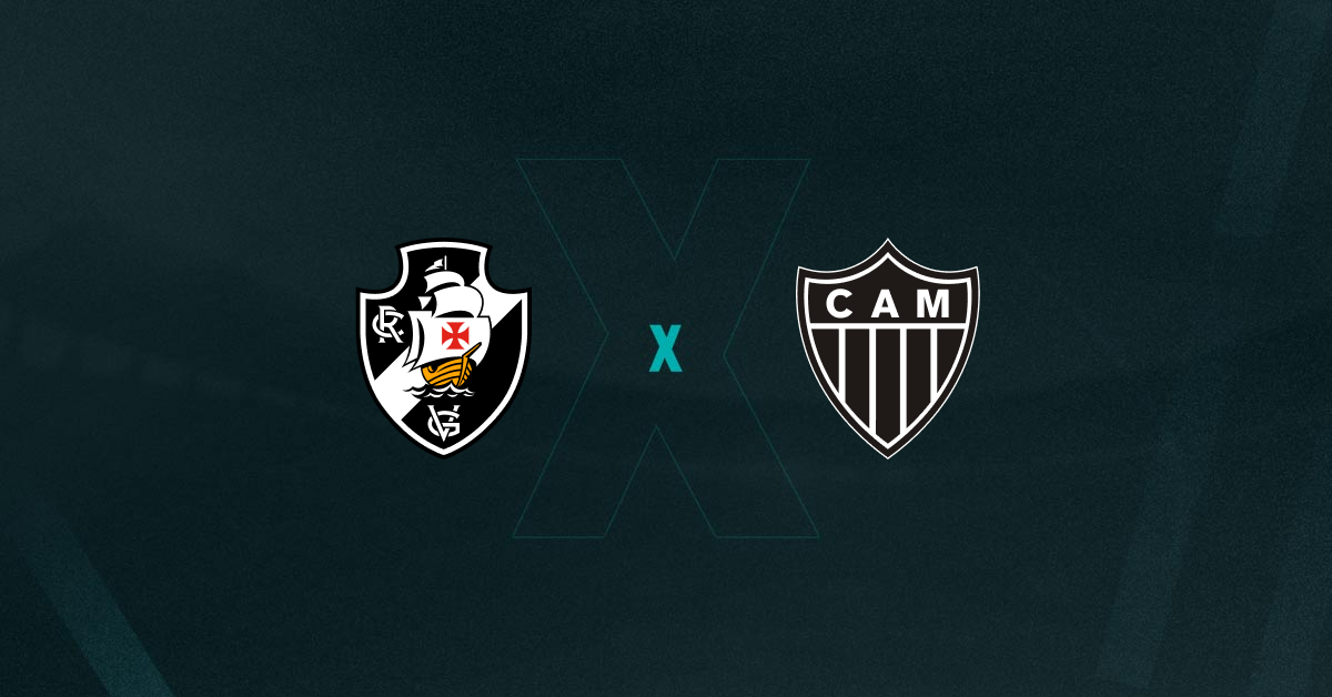 Escudos de Vasco e Atlético-MG, que duelam pelo Brasileiro