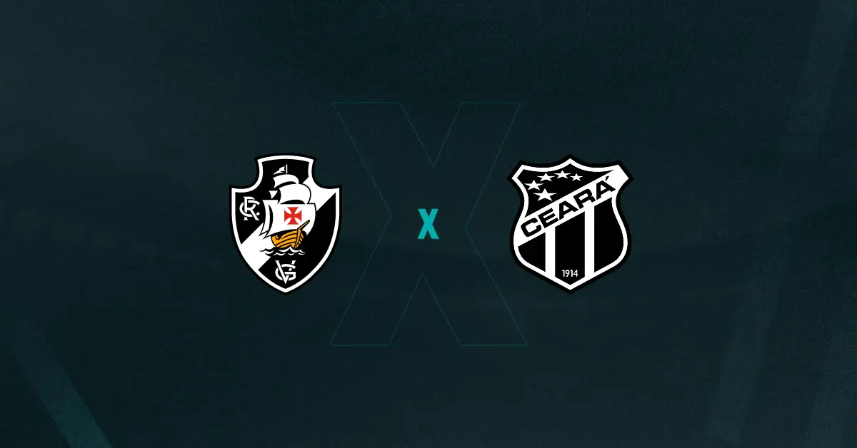 Escudos de Vasco x Ceará, que se enfrentam pela Série A do Brasileirão