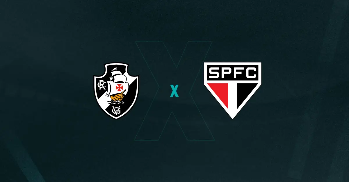 Escudos de Vasco x São Paulo, que se enfrentam pela Copa do Brasil Feminina