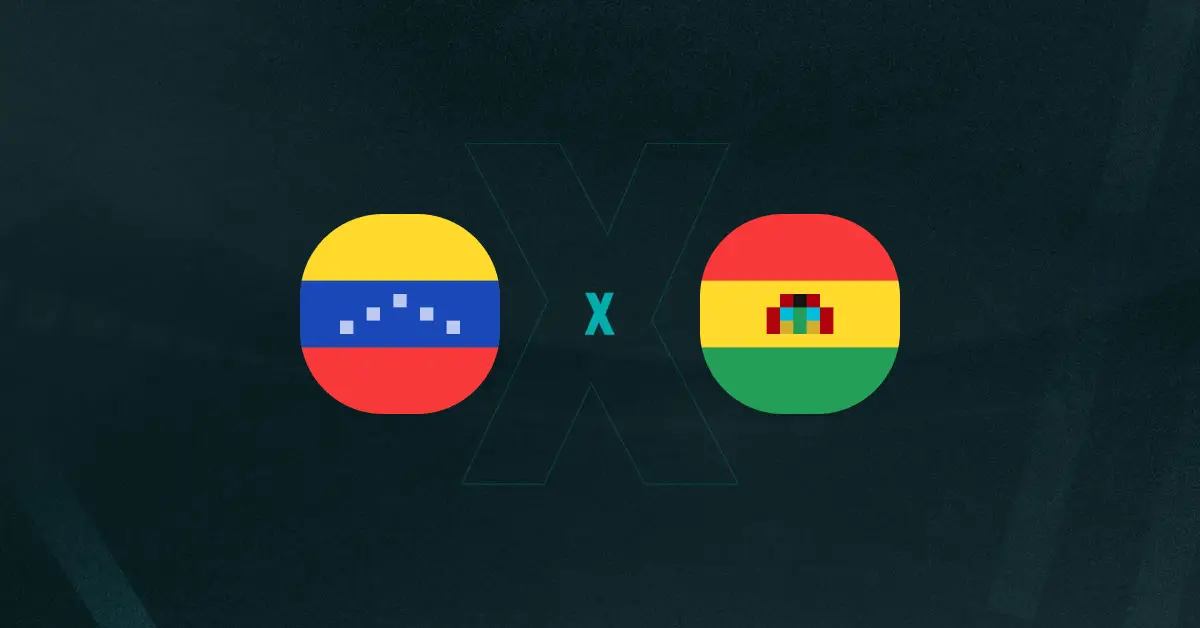 Escudos de Venezuela e Bolívia, que duelam pelas Eliminatórias Sul-Americanas