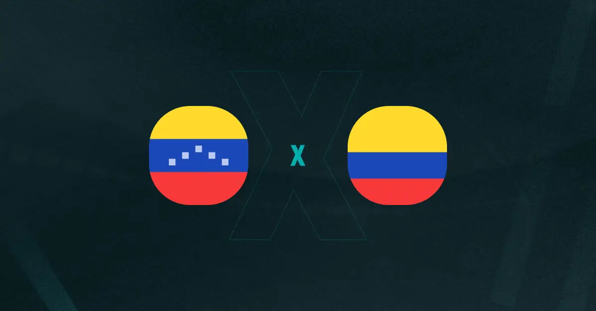 Escudos de Venezuela x Colômbia, que se enfrentam pela Copa América Feminina