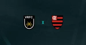 Escudos de Volta Redonda x Flamengo, que se enfrentam pelo Campeonato Carioca