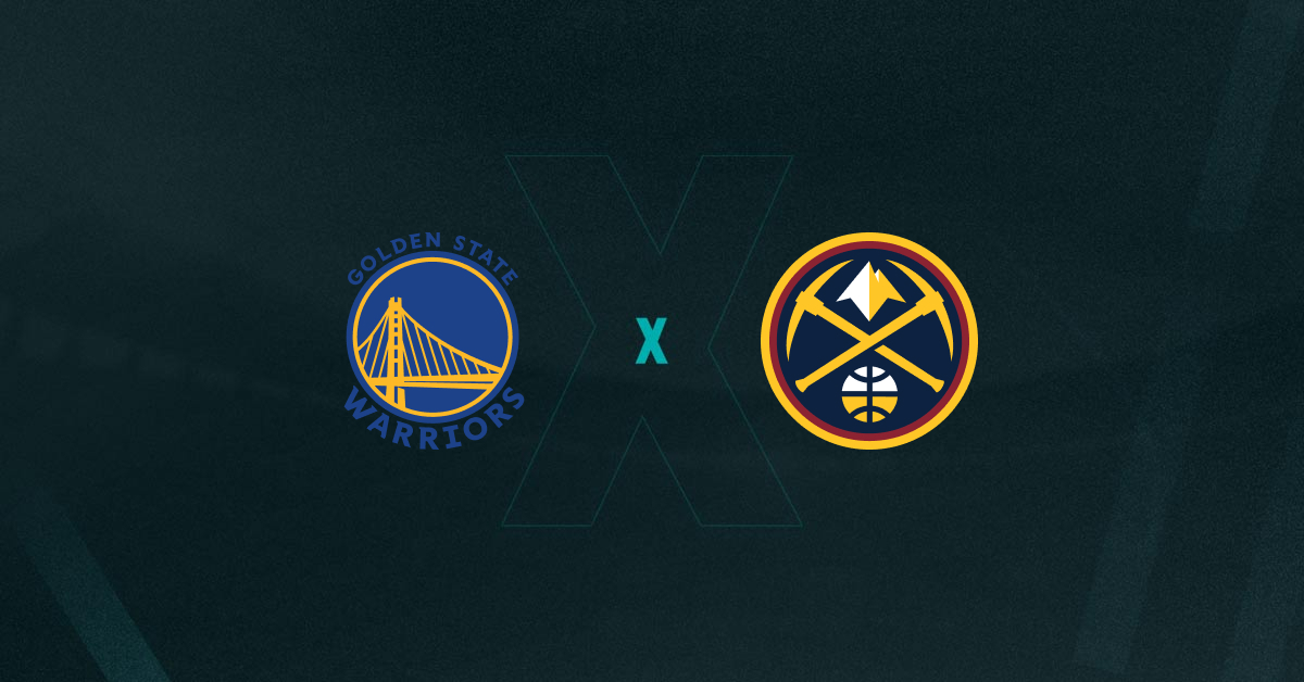 Escudos de Warriors x Nuggets, que se enfrentam pela NBA