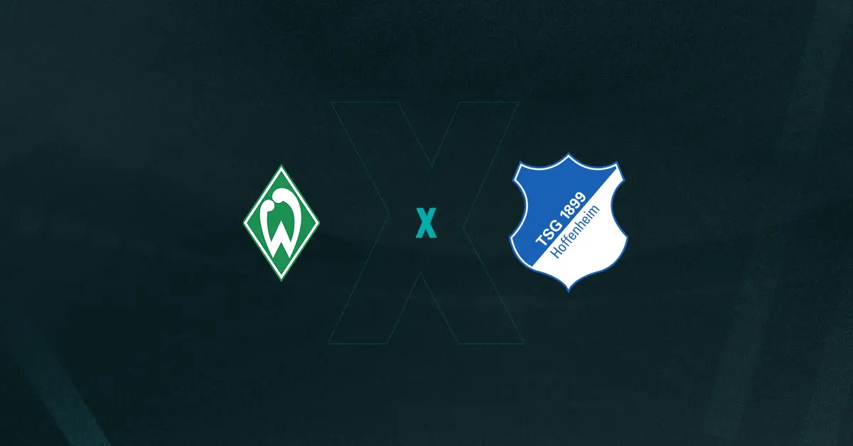 Escudos de Werder Bremen e Hoffenheim, que duelam pela Bundesliga
