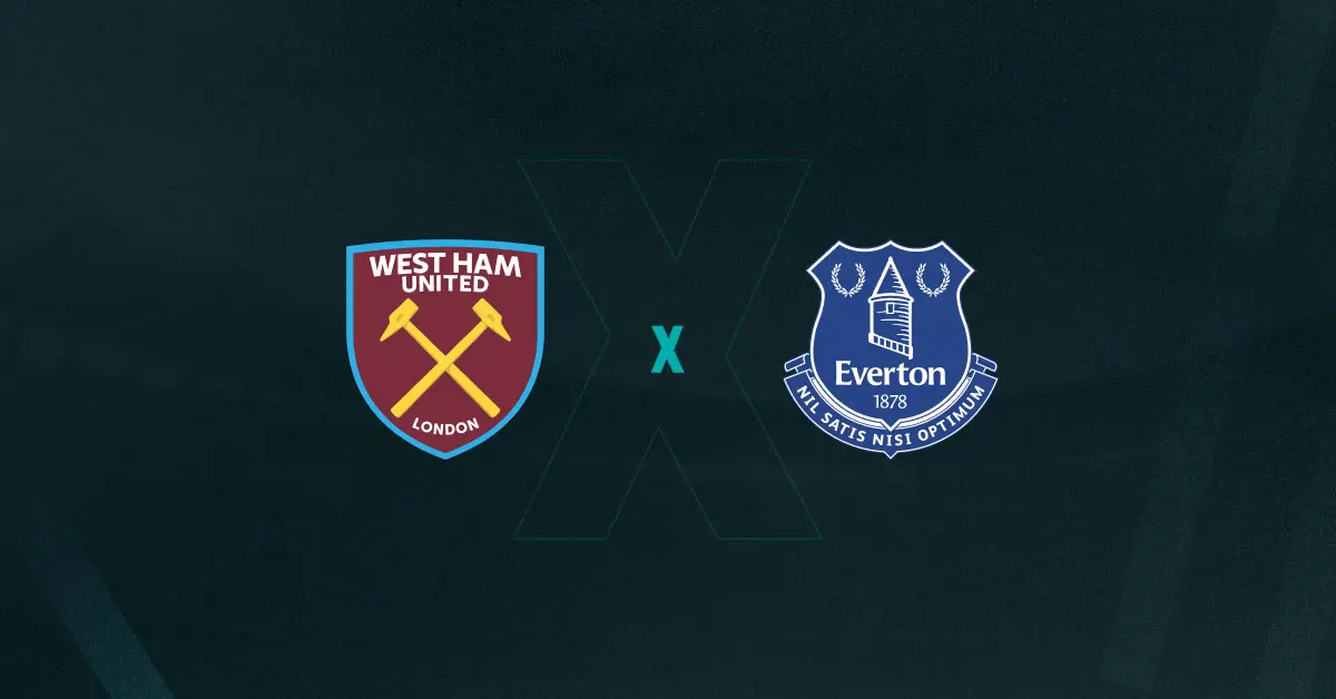 Escudos de West Ham x Everton, que se enfrentam em partida válida pela 9ª rodada da liga feminina da Inglaterra.