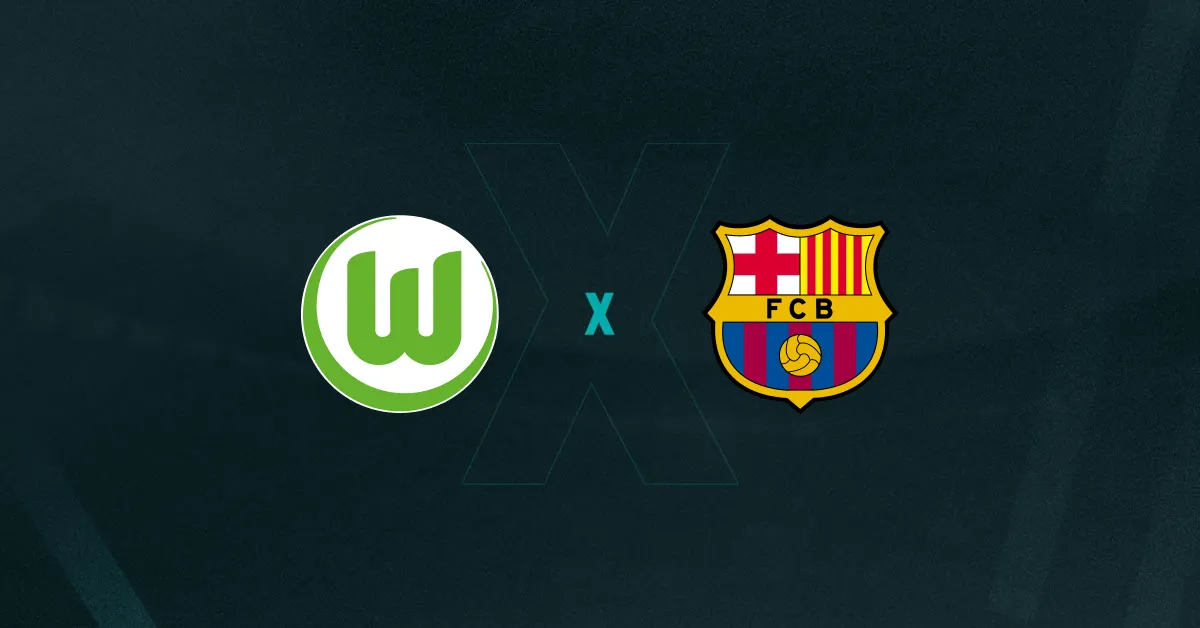Escudos de Wolfsburg e Barcelona, que duelam pelas quartas da Champions League Feminina