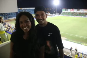 Yuri Lima e a cantora Iza