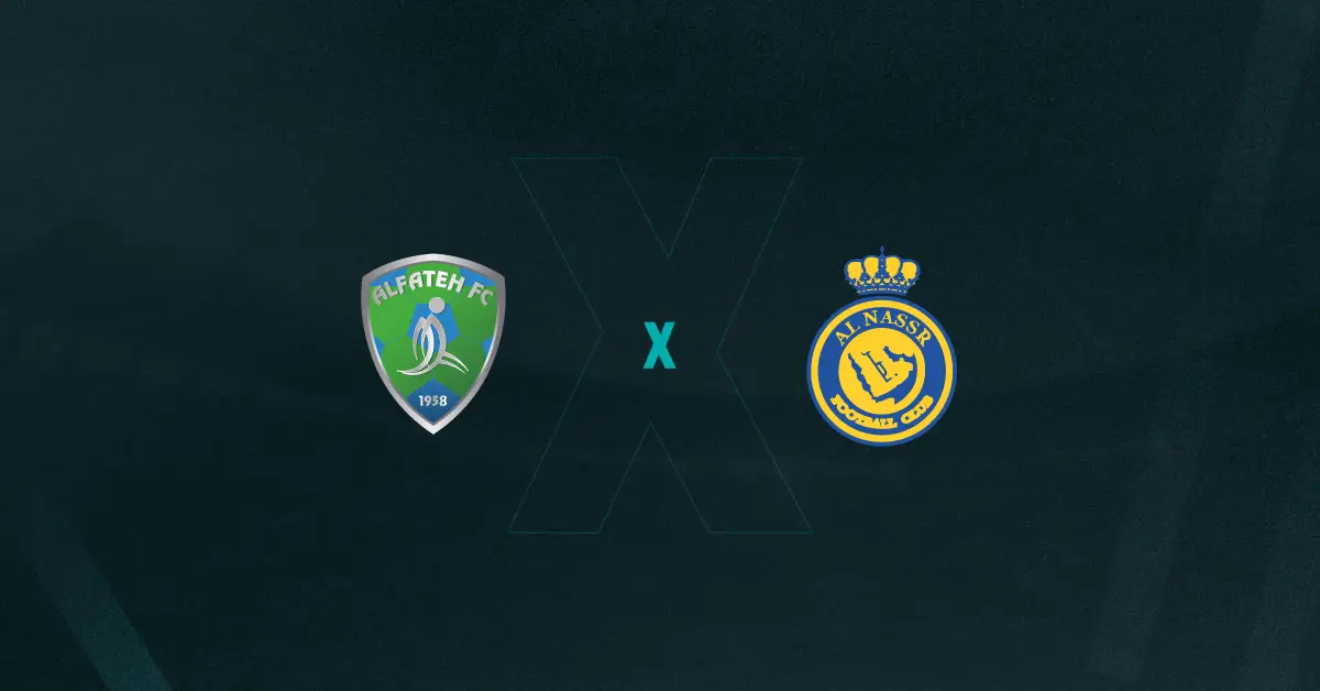 Escudos de Al-Fateh x Al-Nassr, que duelam pelo Campeonato Saudita