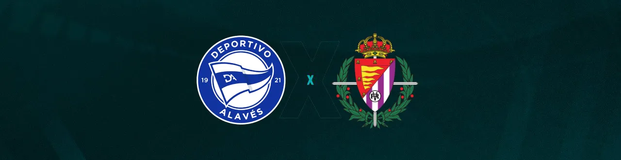 Escudos de Alavés e Valladolid, que duelam pela La Liga