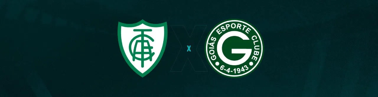 Escudos de América-MG e Goiás, que se enfrentam pela Série B