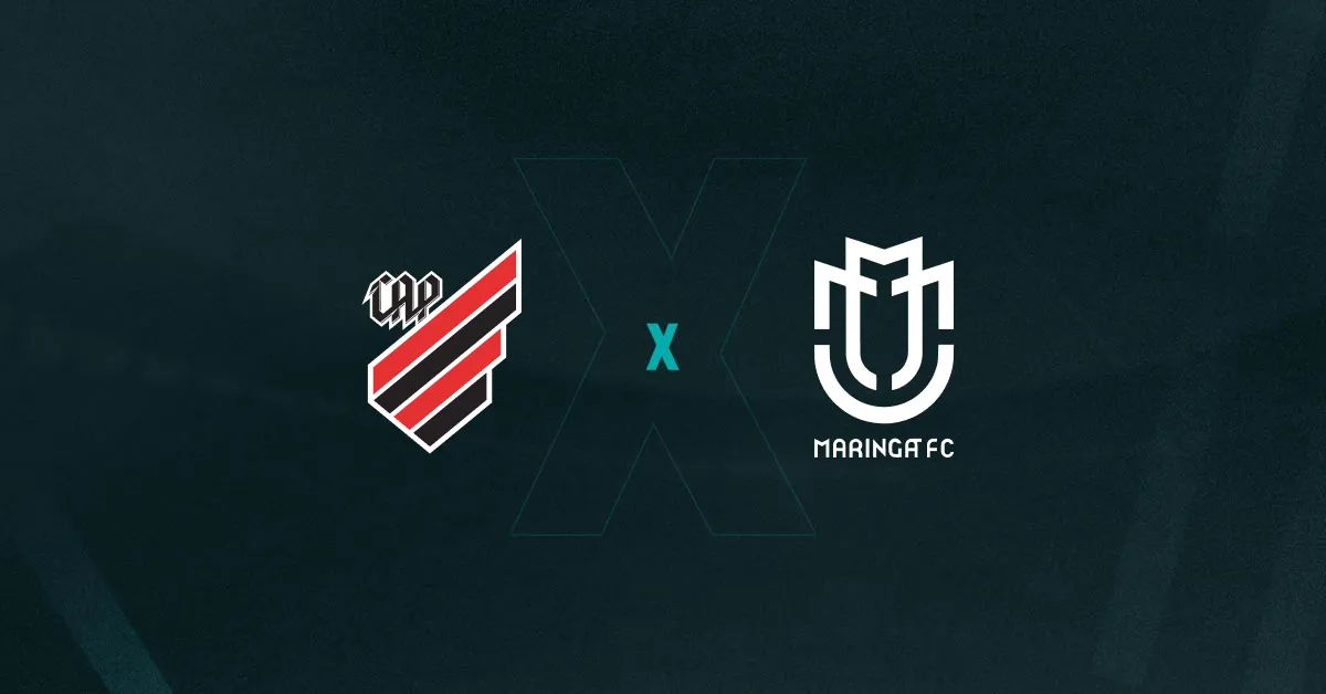 Escudos de Athletico-PR e Maringá, que duelam pela semifinal do Paranaense