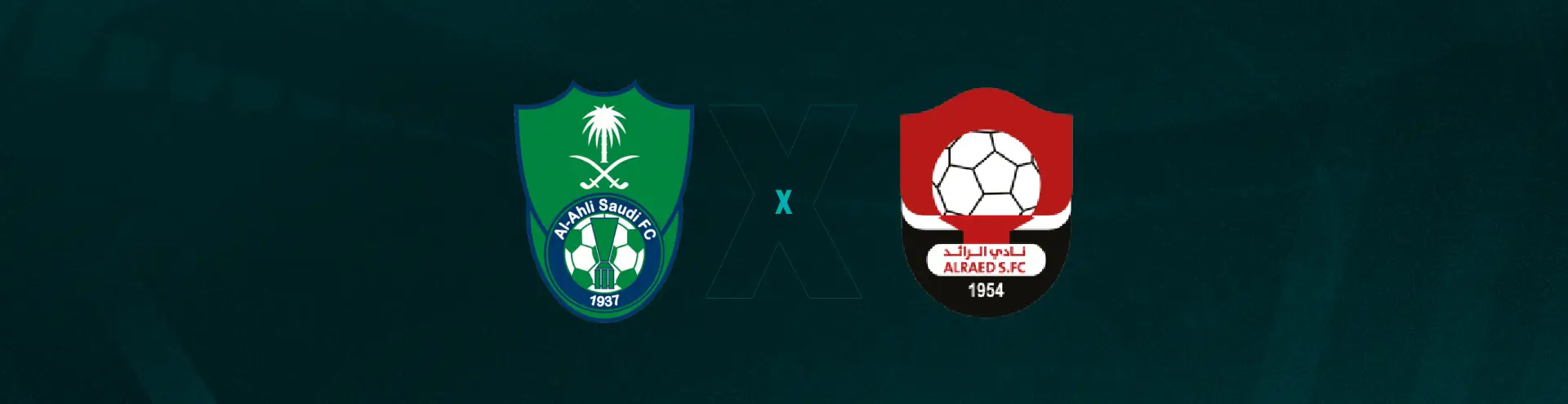 Escudo de Al-Ahli e Al-Raed na disputa do Sauditão.