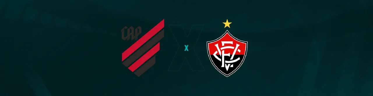 Escudos de Athletico-PR e Vitória que se enfrentam pelo Brasileirão A.
