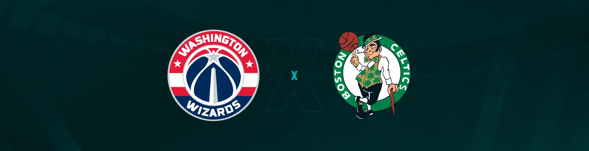 Escudos de Wizards e Celtics, que enfrentam pela temporada da NBA.