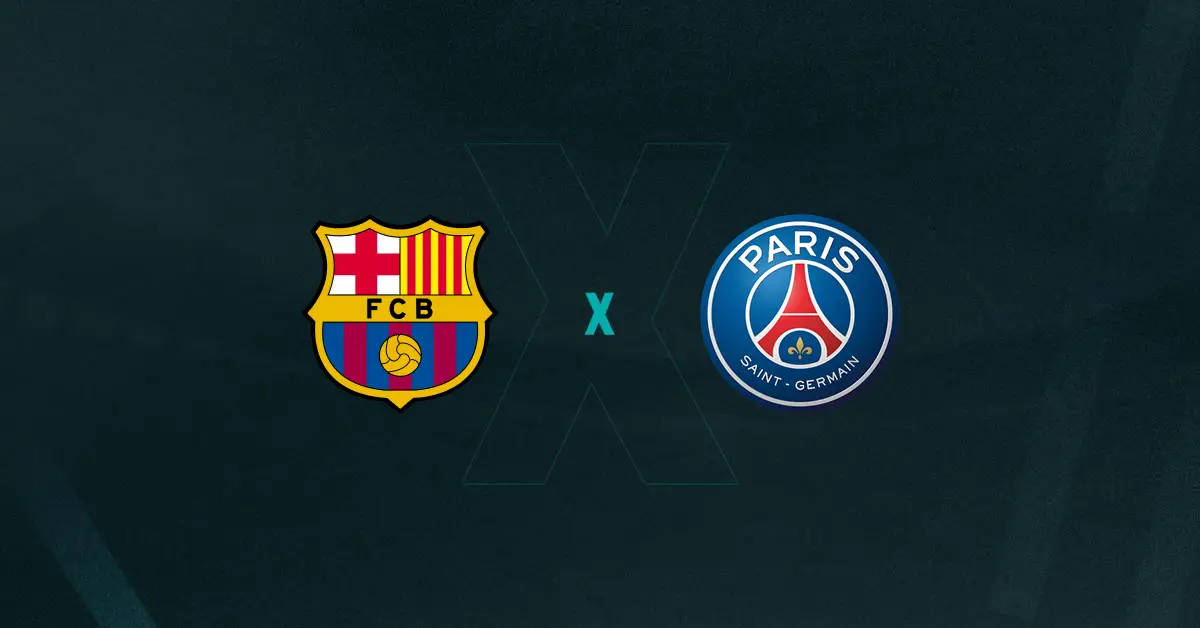 Escudos de Barcelona x PSG