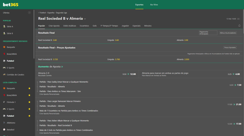 bet365 promoções: veja o que está disponível no site 