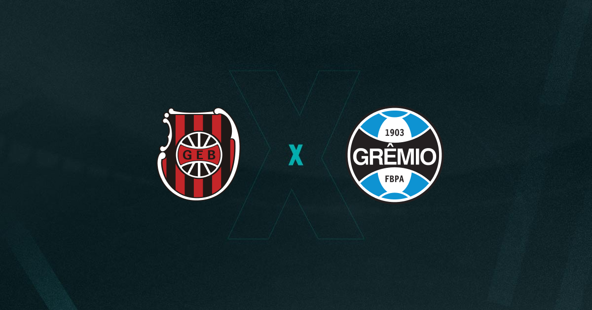 Escudos de Brasil de Pelotas e Grêmio, que duelam pelo Campeonato Gaúcho