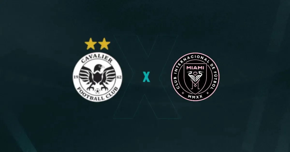 Escudos de Cavalier e Inter Miami, que duelam pelas oitavas da Concachampions