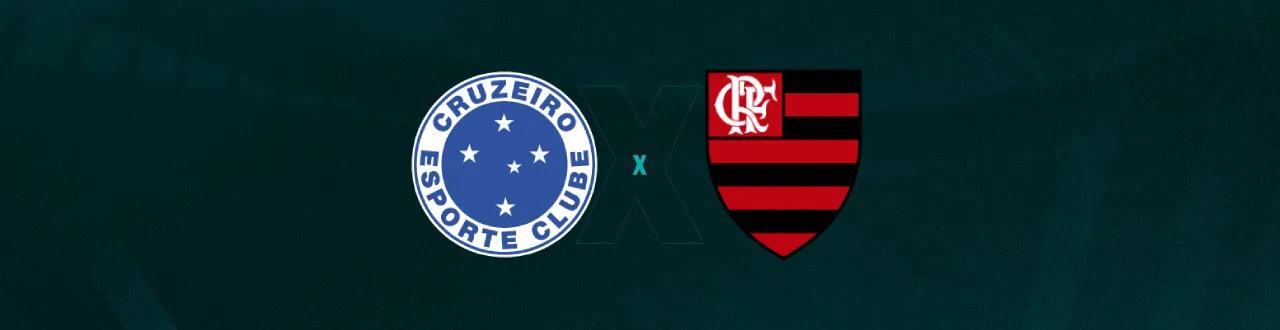 Escudos de Cruzeiro e Flamengo, que duelam pelo Brasileirão
