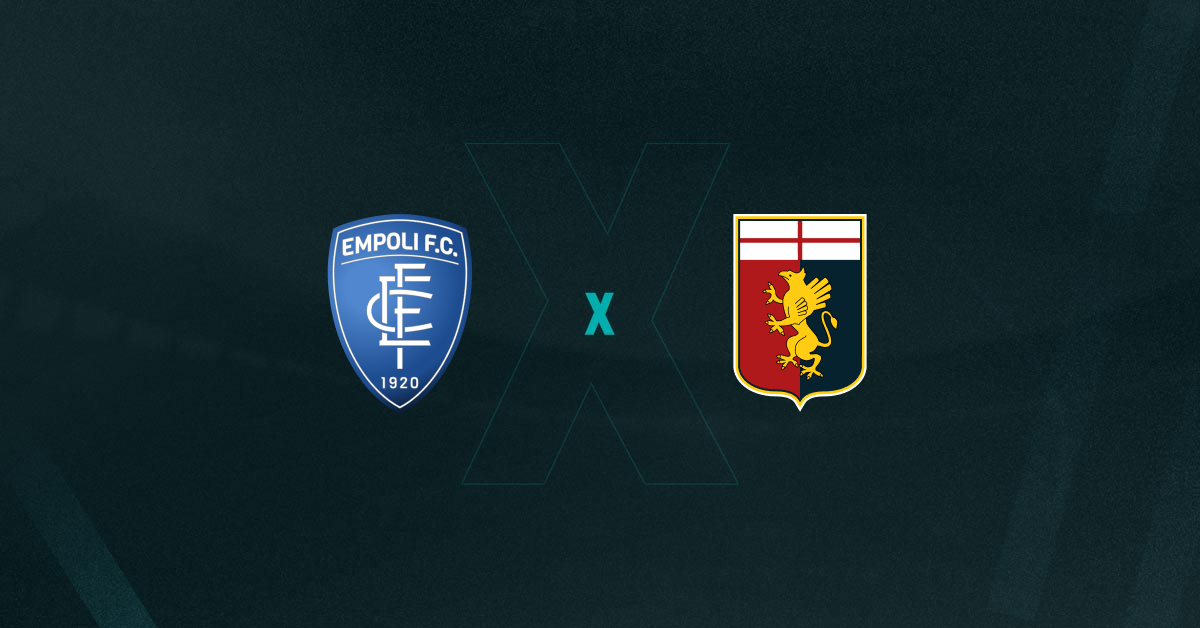 Escudos de Empoli e Genoa, que se enfrentam pelo Campeonato Italiano
