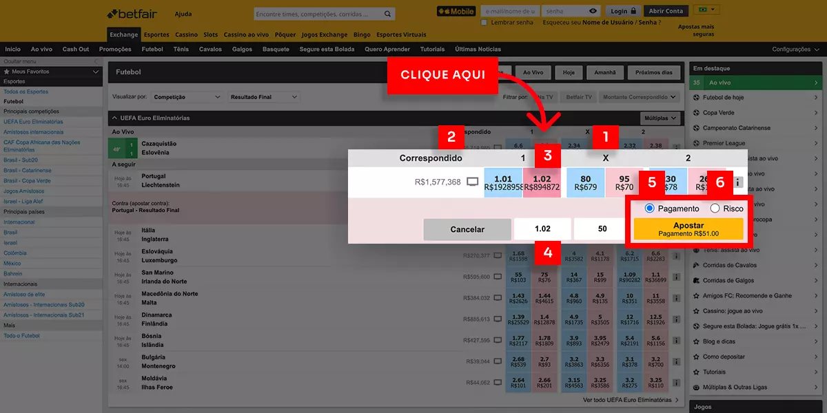 Visão geral da Betfair: como se inscrever para receber um bônus de apostas  esportivas