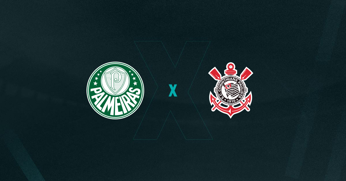 Escudos de Palmeiras x Corinthians, que se enfrentam pelo Paulistão Feminino