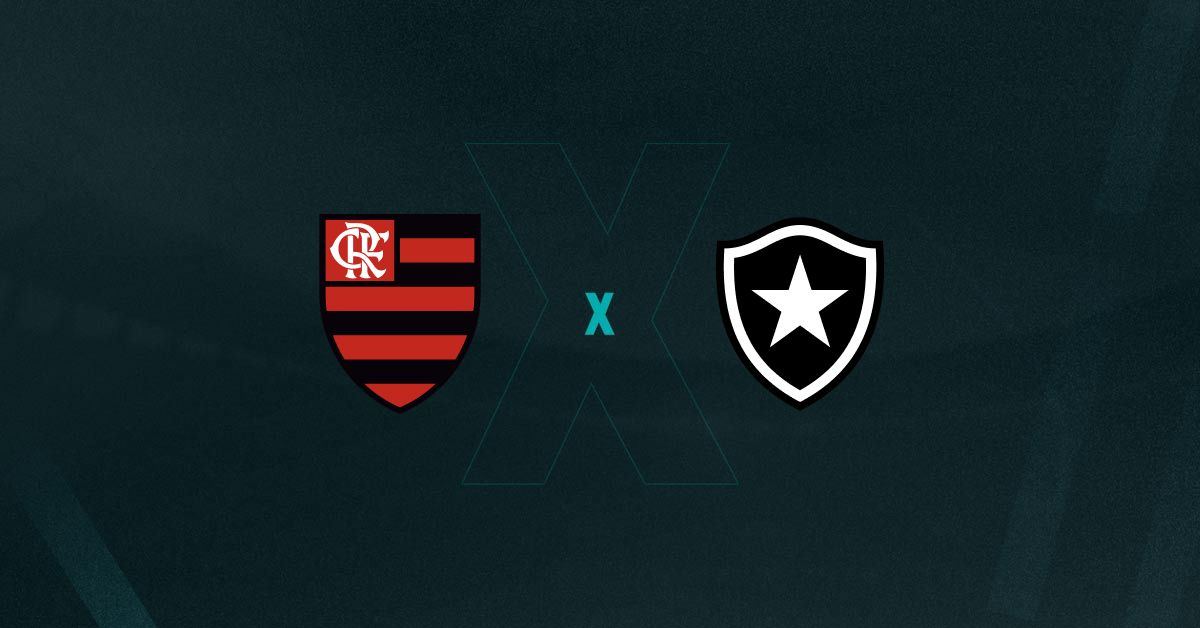 Escudos de Flamengo e Botafogo, que disputam o clássico pelo Cariocão