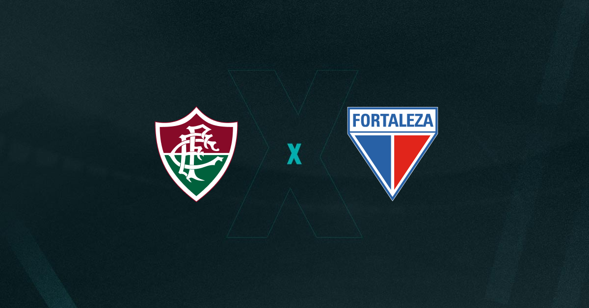 Escudos de Fluminense e Fortaleza que se enfrentam pelo Brasileirão